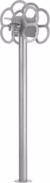 Fontana da Giardino con Rubinetto e Portatubo Integrato Belfer 42/SRF Alluminio
