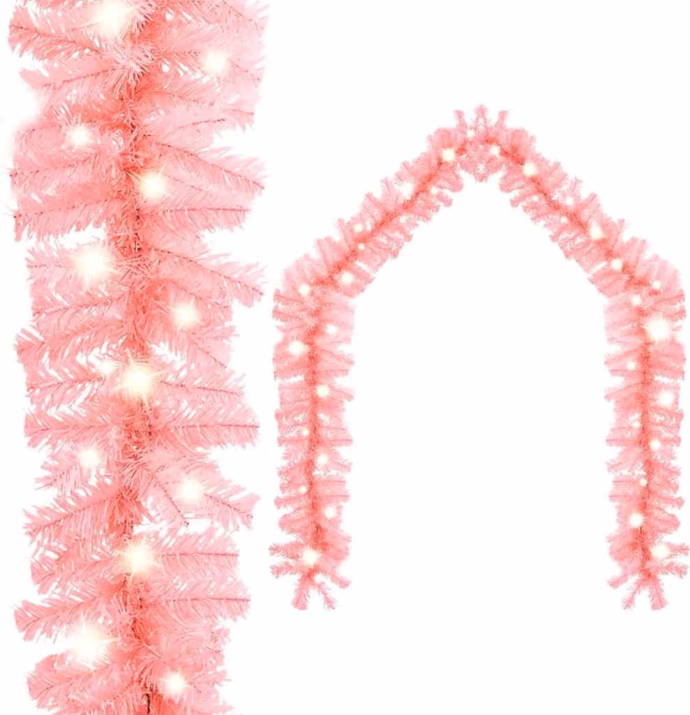 The Living Store Ghirlanda natalizia con LED 5 m rosa