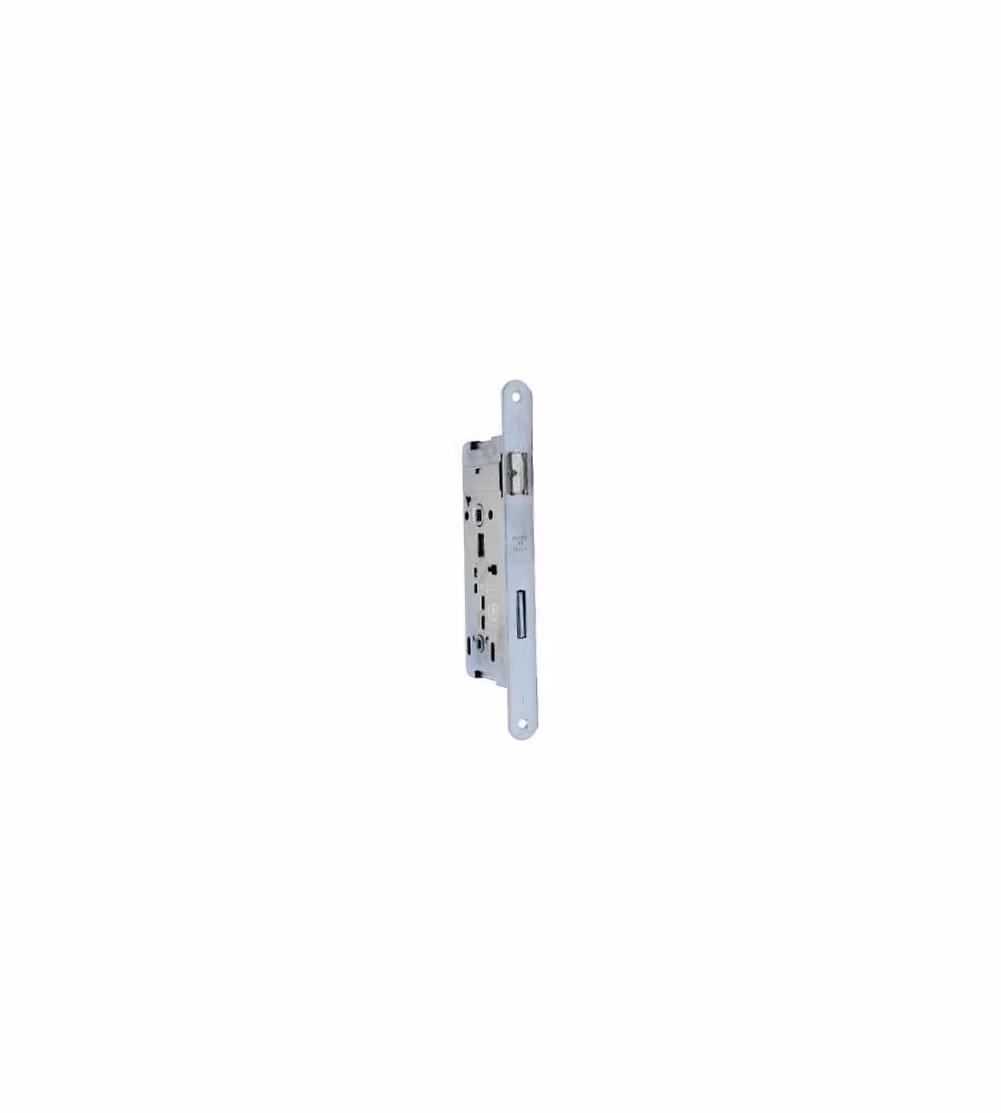 Serratura Patent Doppio Quadro Bordo Tondo Cromo Satinata Entrata Mm.50