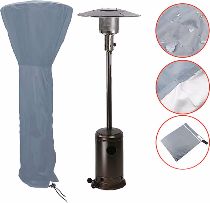 INF Copertura impermeabile per riscaldatore da giardino e patio Grigio S