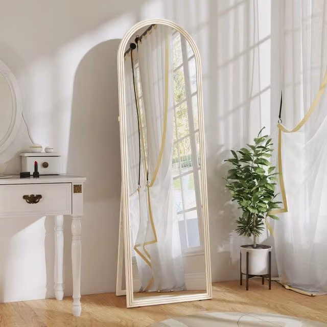 Specchio a figura intera REDOM bianco da terra o parete L: 50 cm, H: 160 cm – 1