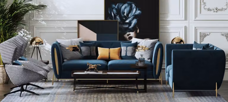 Sofagarnitur 3+1 Sitzer Set Design Sofas Polster Couchen Textil Relax Luxus