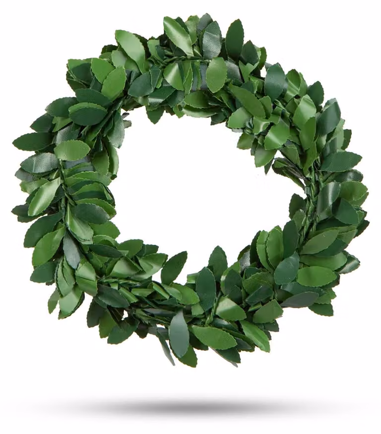 Decorazione natalizia: ghirlanda verde, lunghezza 2,5 metri, larghezza 2,5 cm