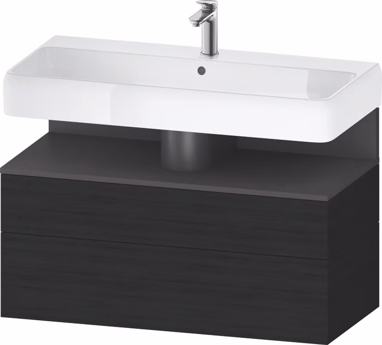 Duravit Collection One Meuble sous-lavabo, 1 tiroir et 1 tiroir, 990x470x590mm, niche graphite mat, QA4395049160010, QA4395049160010