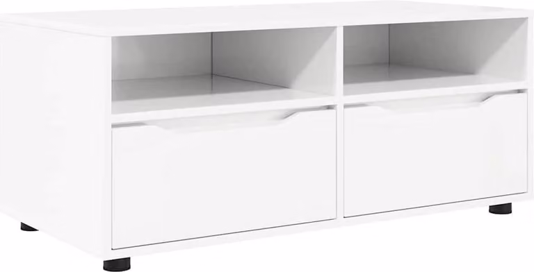 Mobile TV Bianco Lucido 100 x 48 x 43 cm Legno multistrato