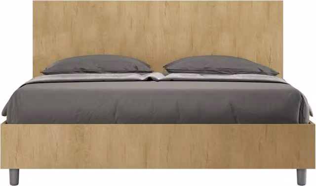BS COM Letto matrimoniale con rete 160x200 quercia