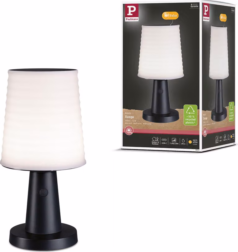 Paulmann Lampada da tavolo a LED solare Ilanga