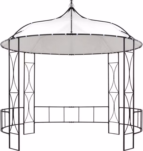 Gazebo rotondo Videx in poliestere e acciaio bianco L: 300 cm