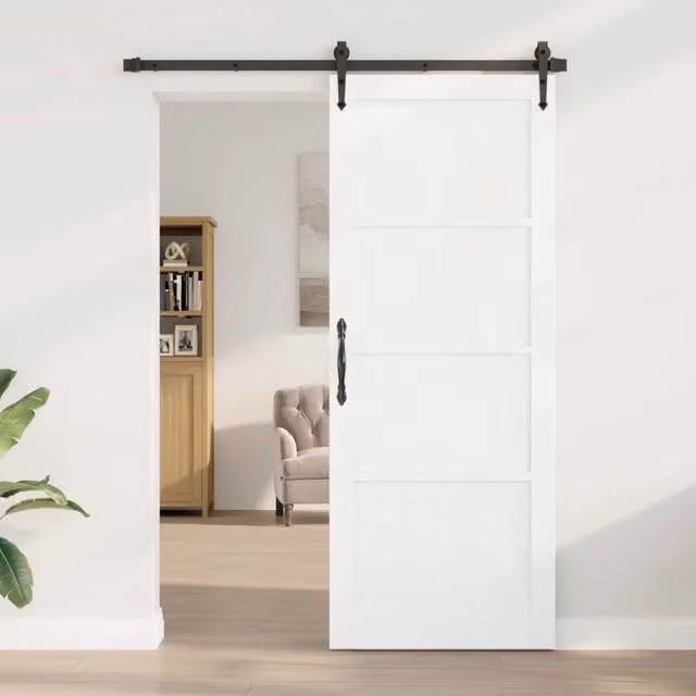 Porta interna scorrevole vidaXL in legno bianco stile rustico L: 83 cm, H: 211 cm
