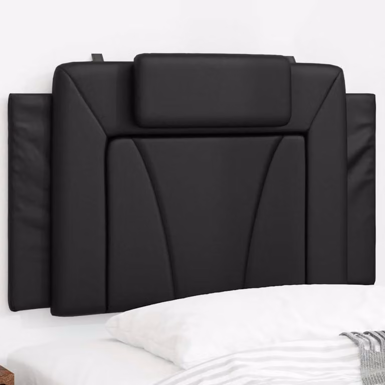 Cuscino Testiera Viana vidaXL in Similpelle Nero, Larghezza: 90 cm