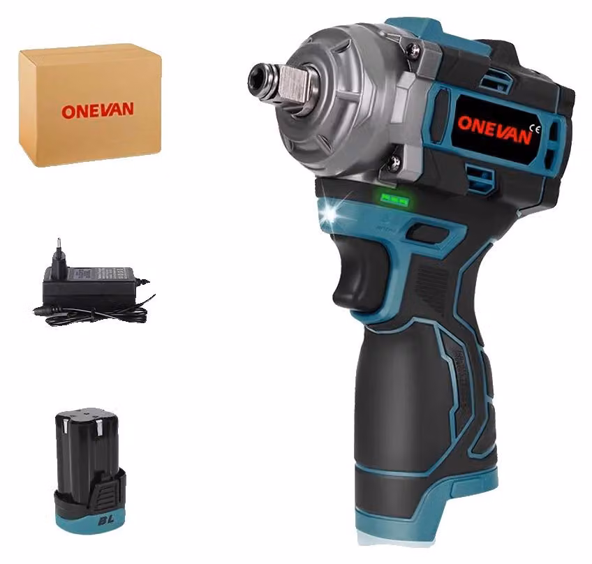 Avvitatore a impatto, coppia 500 N·m, motore brushless, 1 set di batterie, UE
