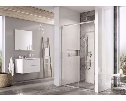 Porta doccia per alcova RAVAK BLSDP2 - 120 Blix Slim 120 cm colore telaio alluminio decoro vetro trasparente X0PMG0C00Z1