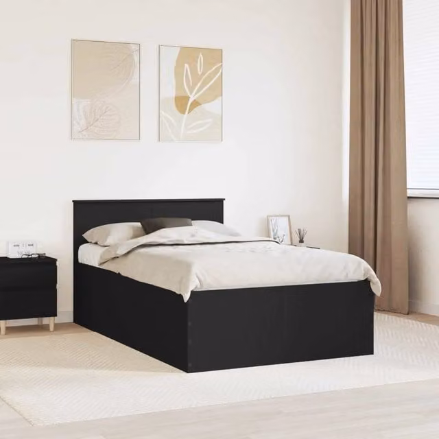 Struttura del letto Nero 135 x 190 cm Legno ingegnerizzato 3408586
