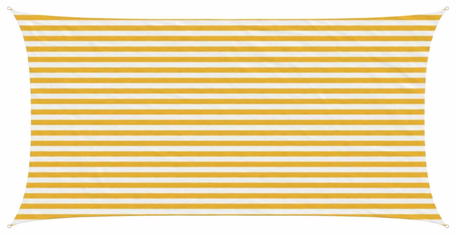 Telo Ombra Giallo e Bianco 2,5 x 4,5 m HDPE
