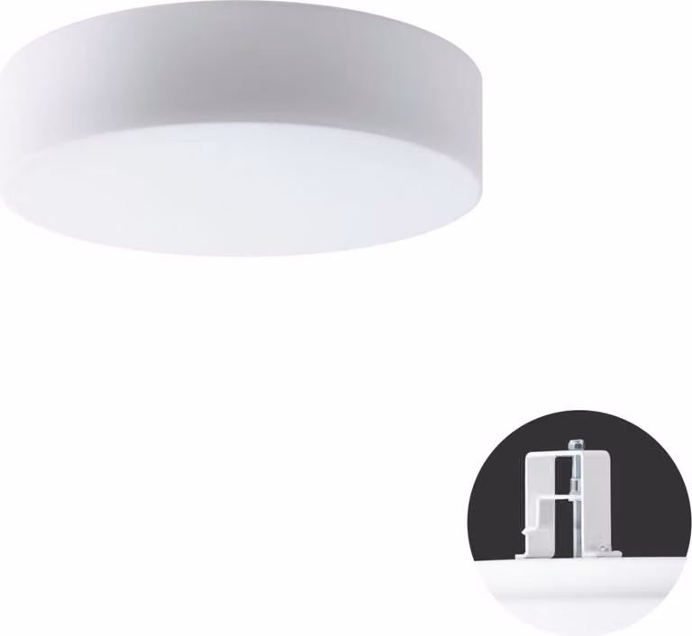 OSMONT ERI67636 ERIS V3 apparecchio a soffitto/parete in vetro semipermanente bianco IP44 4000 K 24W LED DALI