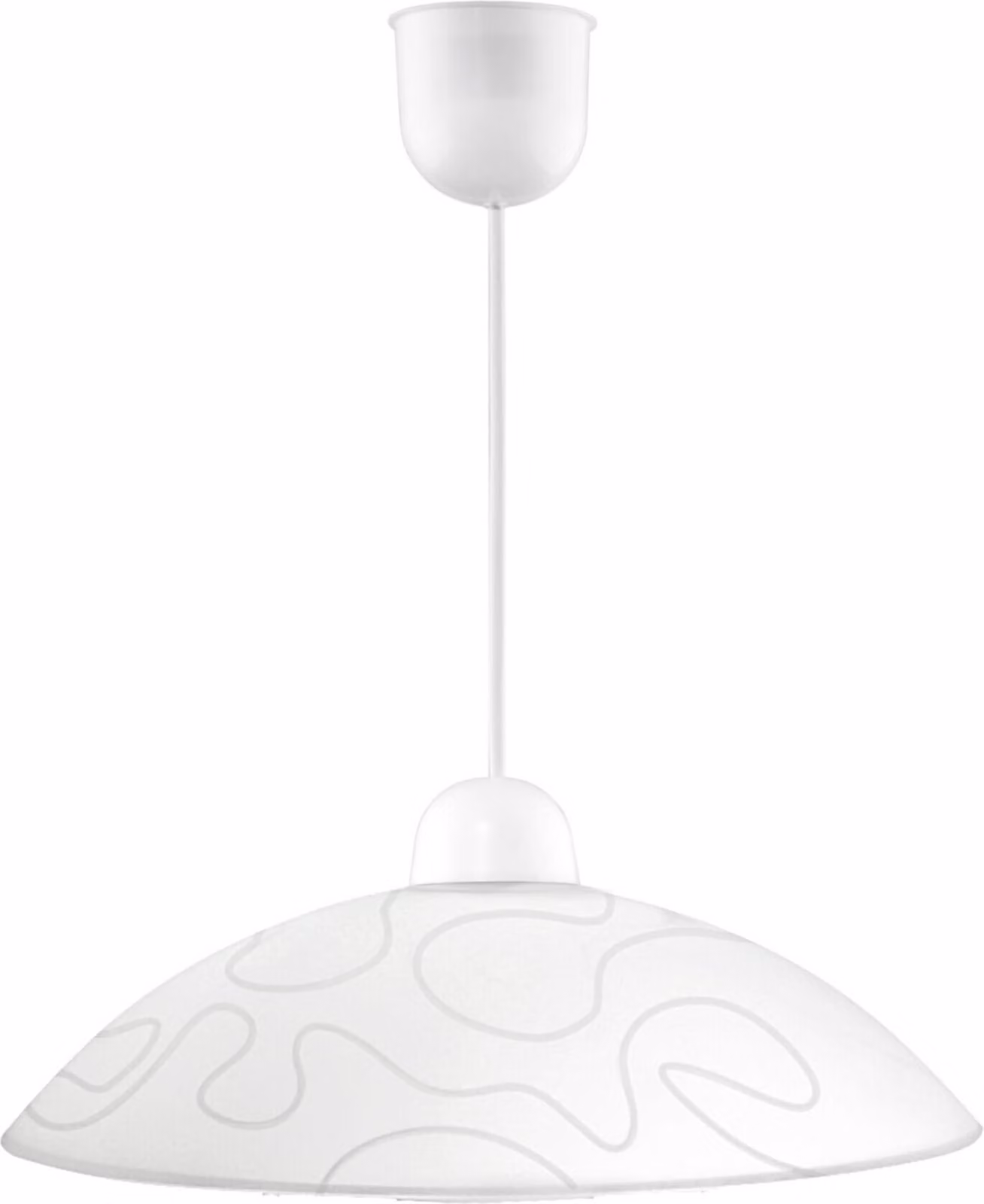 Lampada a sospensione MALIBU bianca 1xE27x60W in vetro, dimensioni: 70x40x40 cm, IP20, Candellux