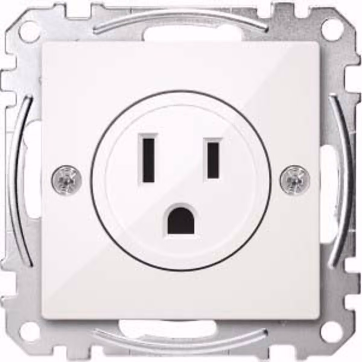 Adattatore per prese elettriche USA, 15 A, bianco polare lucido, sistema M