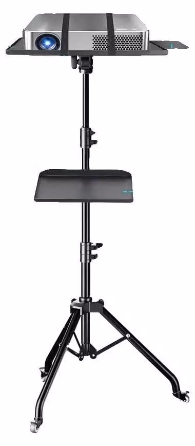 Supporto per proiettore, regolabile in altezza, design portatile, 145 cm con ruote