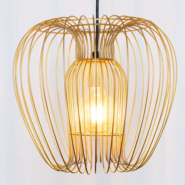 Holländer Lampada a sospensione Protetto, dimmerabile, Ottone / Oro, Soggiorno / Sala da pranzo, Metallo, Moderno, Lampada a sospensione