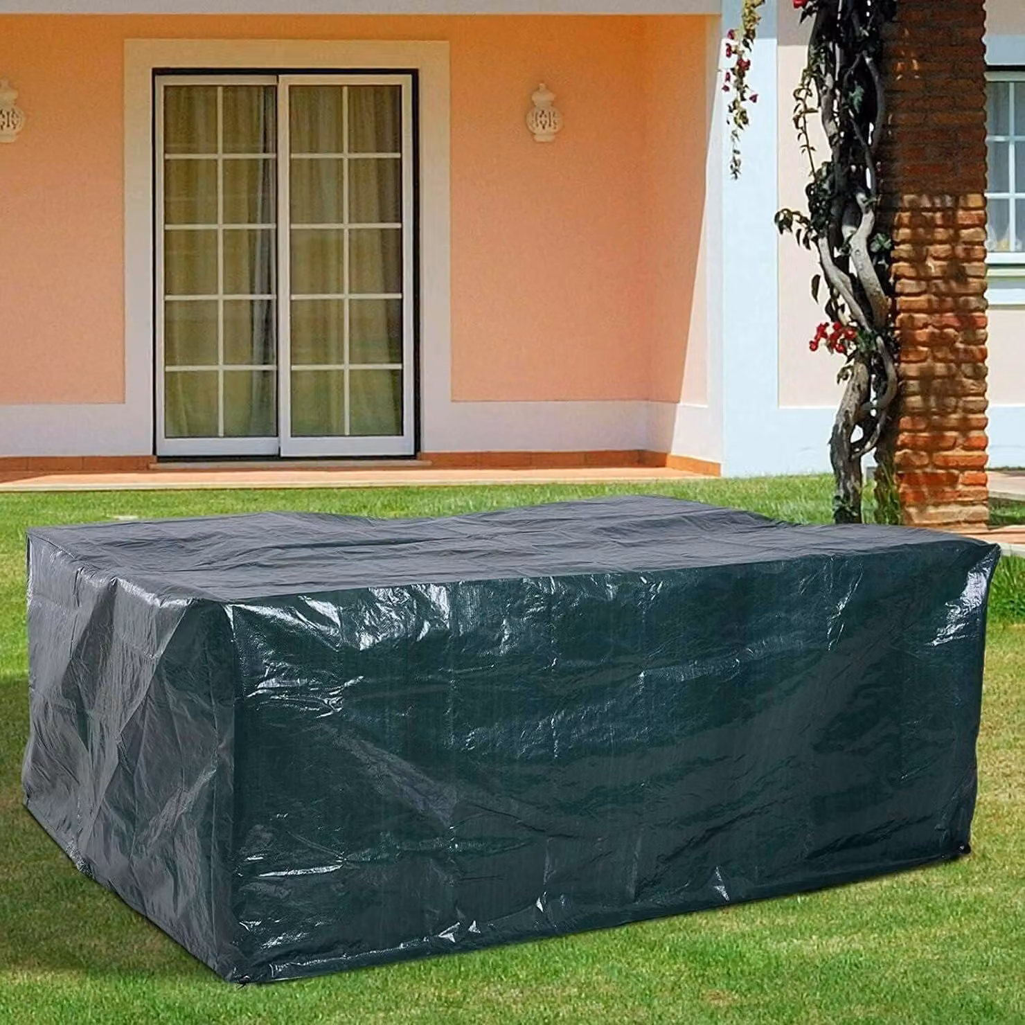 RICHIE copertura per mobili da giardino copertura protettiva impermeabile anti-UV 170x95x70cm verde