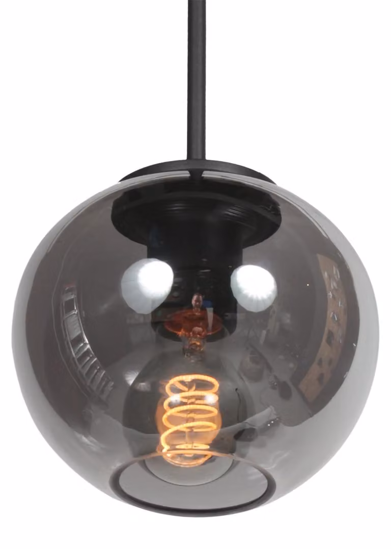 Lampada a sospensione - nero - HaloSwap - vetro metallo - Ø 15cm - E27 - 4291ZW - Mexlite