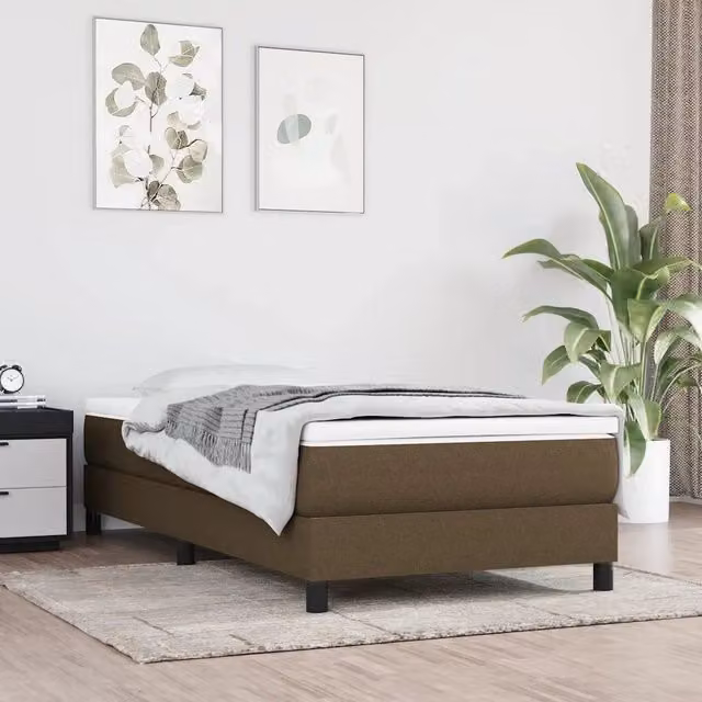 Materasso a Molle per Bambini-Materasso per letto Marrone Scuro 80x160cm in Tessuto