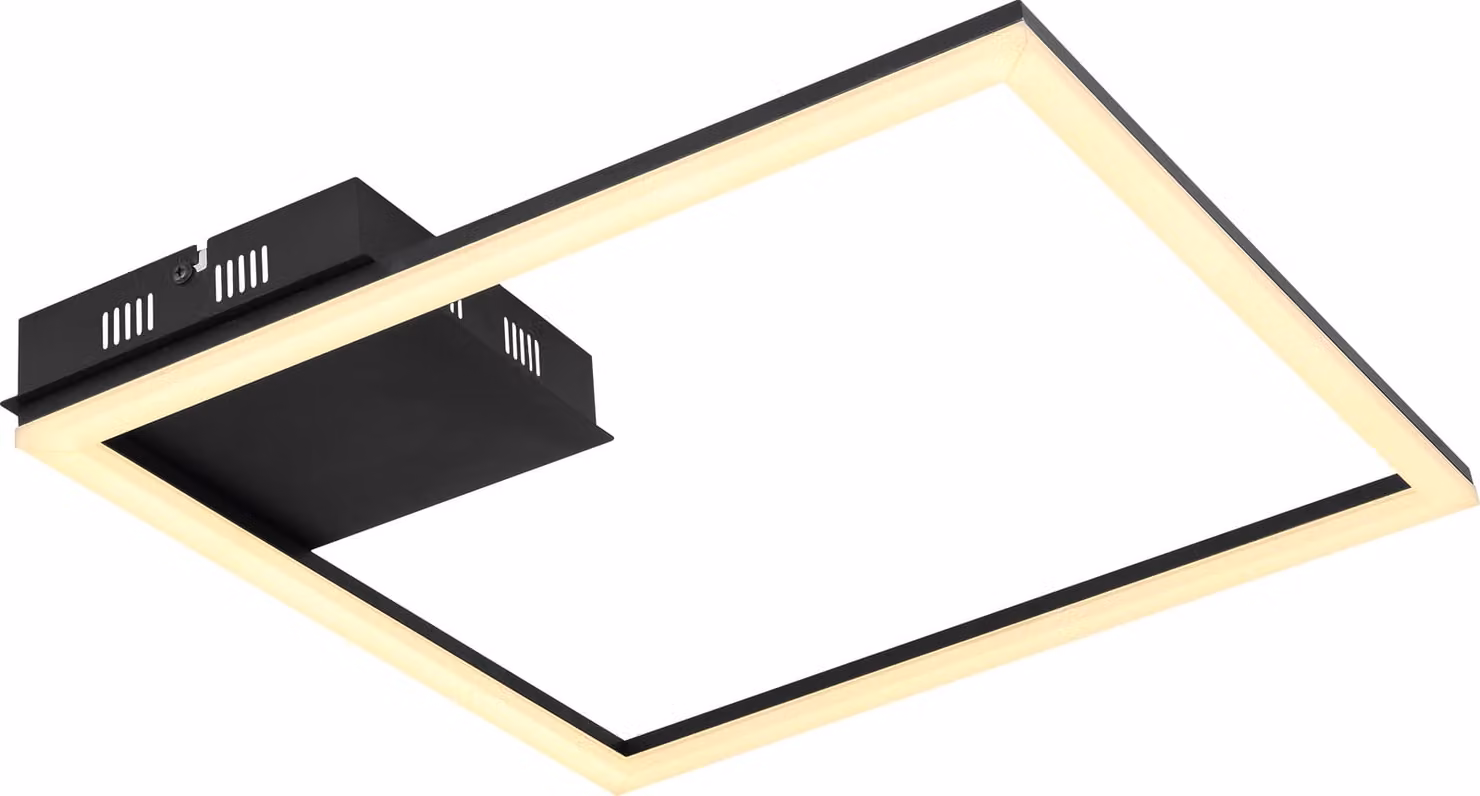 Globo Lighting plafoniera in metallo nero opaco, LED