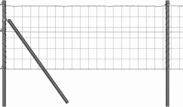 Recinzione da giardino DESIGN IN in acciaio e PVC rivestito grigio, Altezza: 0,4 m, Lunghezza: 50 m