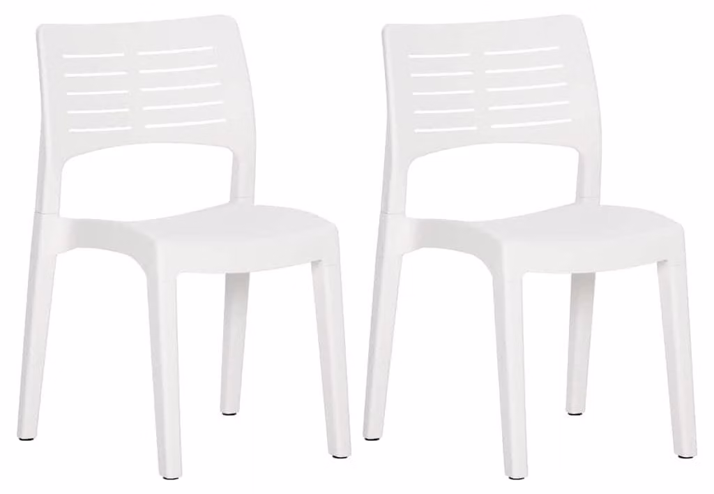 Sedie da pranzo per esterni, set da 2