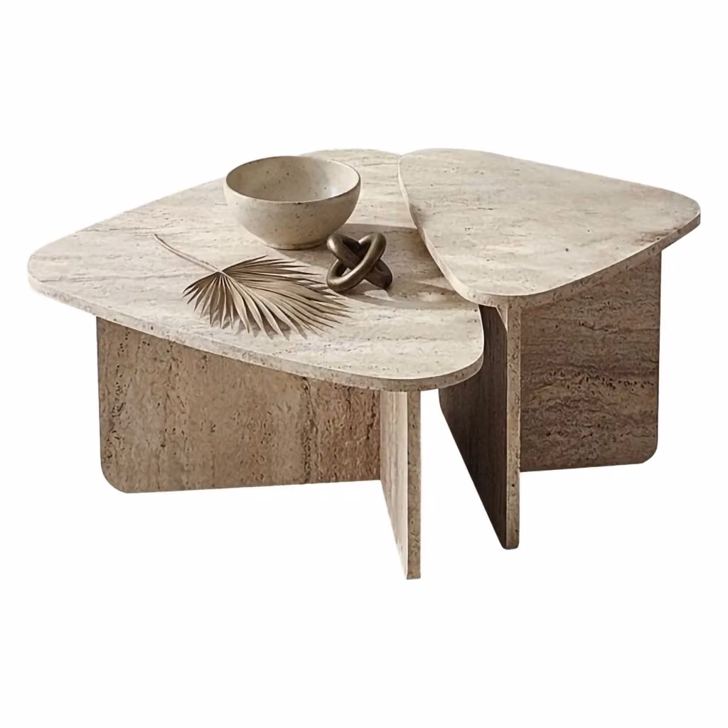 Tavolino da salotto modulare Saraceno DMORA bianco marmo L: 90 cm, P: 60 cm, H: 35 cm – 2