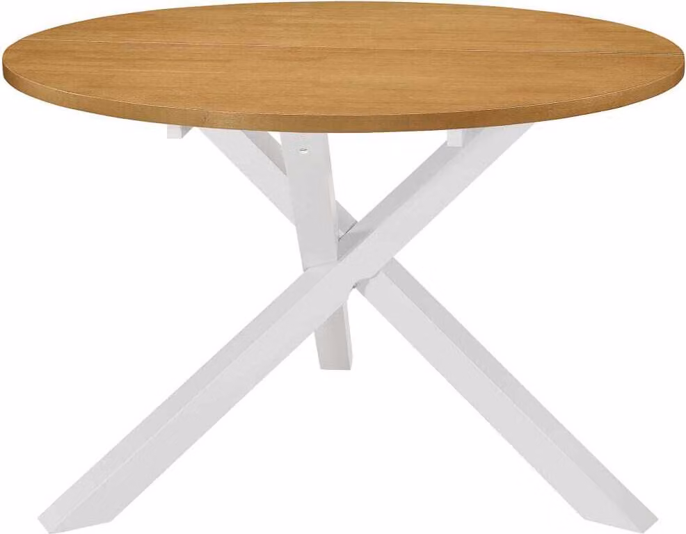 The Living Store Tavolo da pranzo bianco 120x75 cm MDF