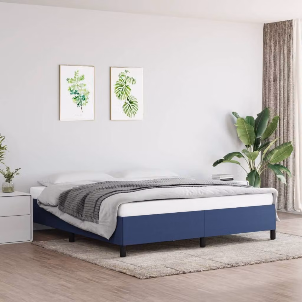 The Living Store Rete da letto blu 160x200 cm Tessuto