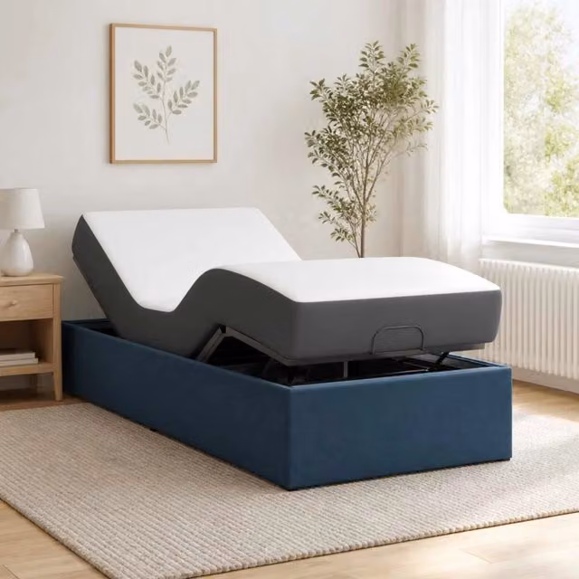 Telaio Letto Elettrico Regolabile Blu 200 x 90 x 33,5 cm 42037303