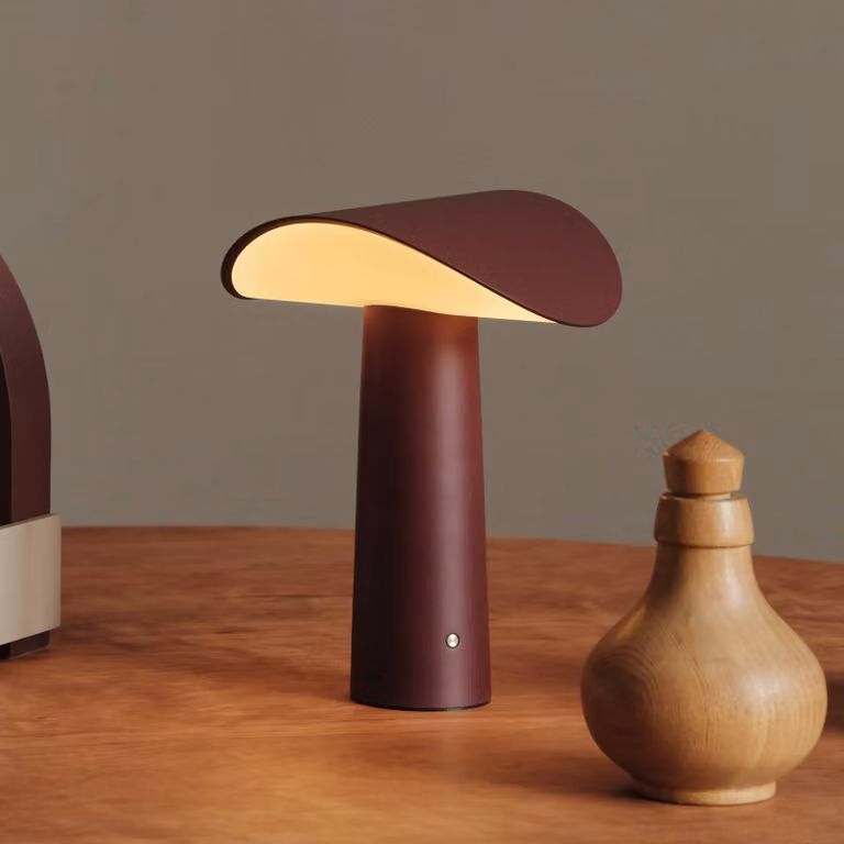 GEJST Lampada da tavolo di design Lium, dimmerabile, Rosso, Soggiorno / Sala da pranzo, Metallo, Moderno, Lampada da tavolo
