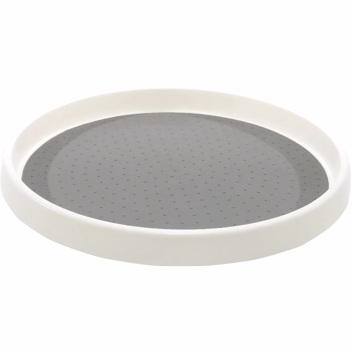 Organizer girevole antiscivolo VESTIAMO CASA in polipropilene bianco, Diametro: 30,5 cm – 1