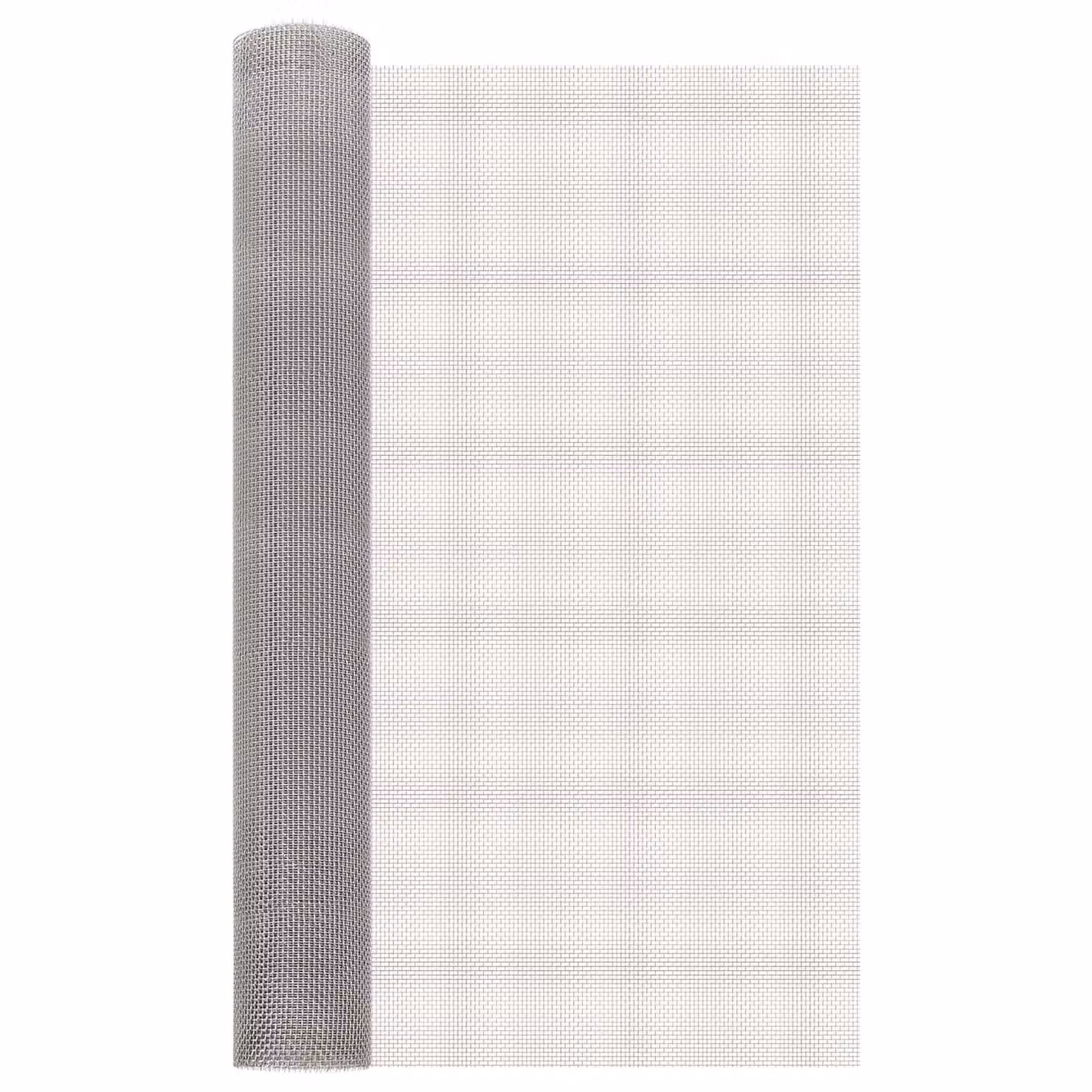 Rete per schermatura vidaXL in acciaio inossidabile Argento L: 80 cm, H: 200 cm