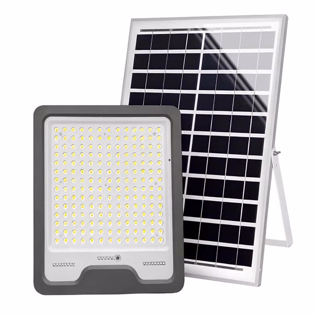 Proiettore LED Solare Avizar 20W Nero con Sensore Crepuscolare per Illuminazione Esterna da Giardino – 2