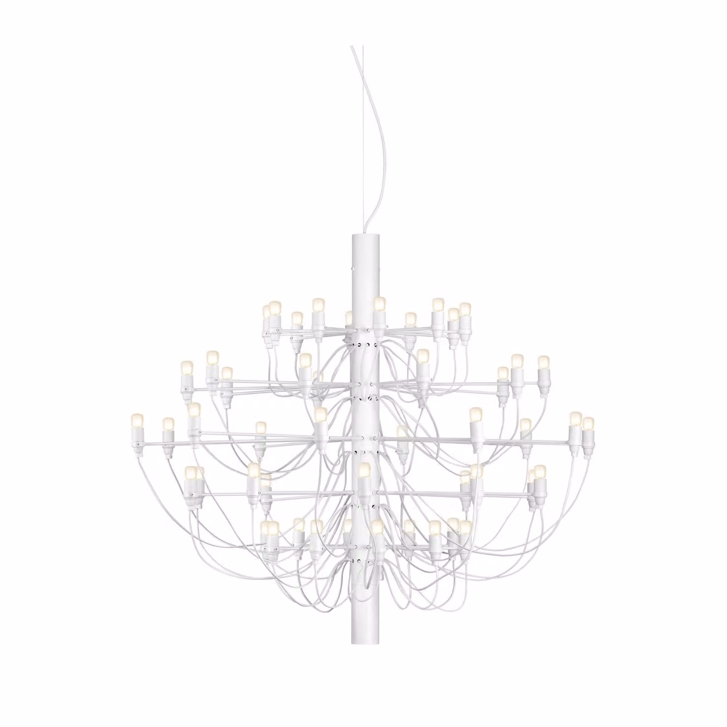 Flos - 2097/50 (frosted bulbs) - Lampada a sospensione - Bianco Opaco