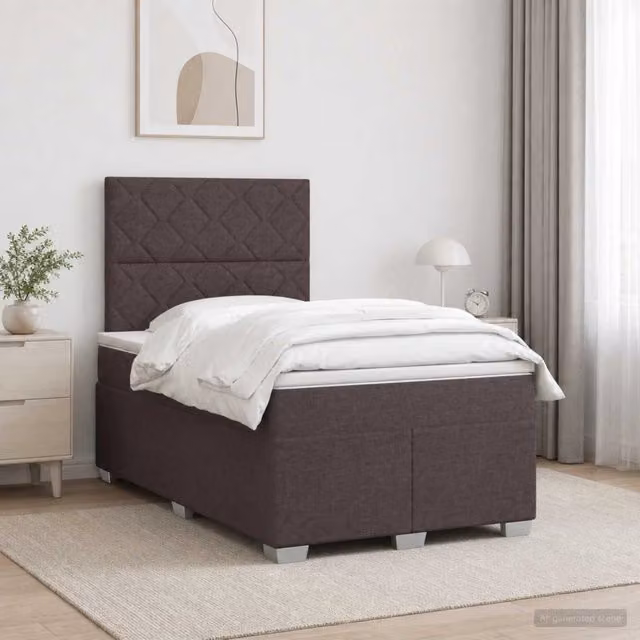 Letto box spring ibrido vidaXL con materasso a molle insacchettate e base contenitore con illuminazione sottostante e porta USB, L/P: 120 x 200 cm – 1