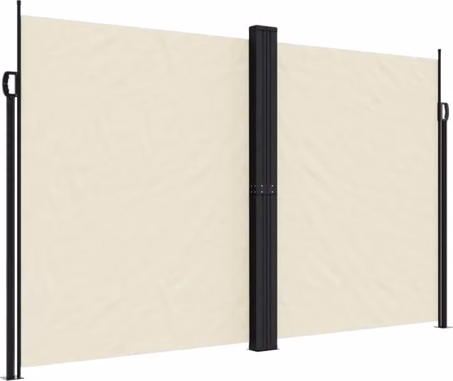 Tenda da Sole | Tenda parasole Laterale Retrattile Crema 200x1000 cm