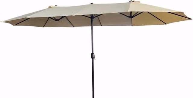 Ombrellone doppio da giardino Akord TILIA beige in acciaio L: 460 cm, P: 270 cm, H: 245 cm