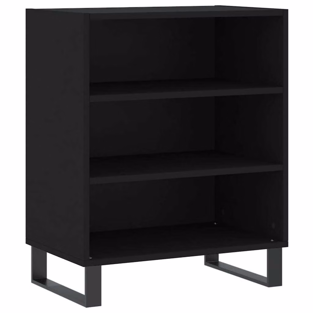 Credenza Nera 57x35x70 cm in Legno Multistrato