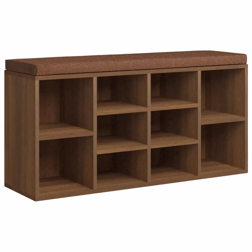 Scarpiera moderna vidaXL in legno color rovere marrone L: 103 cm, P: 30 cm, H: 48 cm – 2