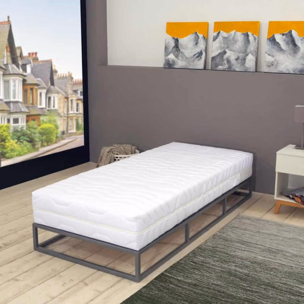 vidaXL Materasso a 7 Zone con Molle Insacchettate, Colore Bianco, L/P/H: 80 x 200 x 20 cm – 1