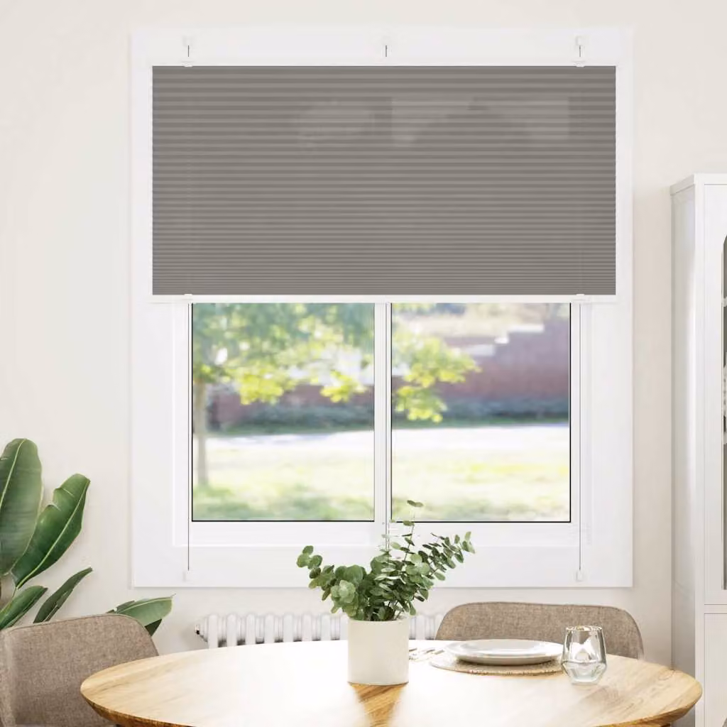vidaXL Tenda Plissettata Antracite 115x150cm Larghezza Tessuto 114,4cm