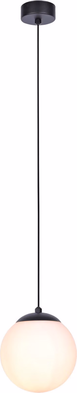 Lampada a sospensione Savoy bianco e nero, 1xE27x40W, vetro, dimensioni: 90x16x16 cm, IP20, Kaja