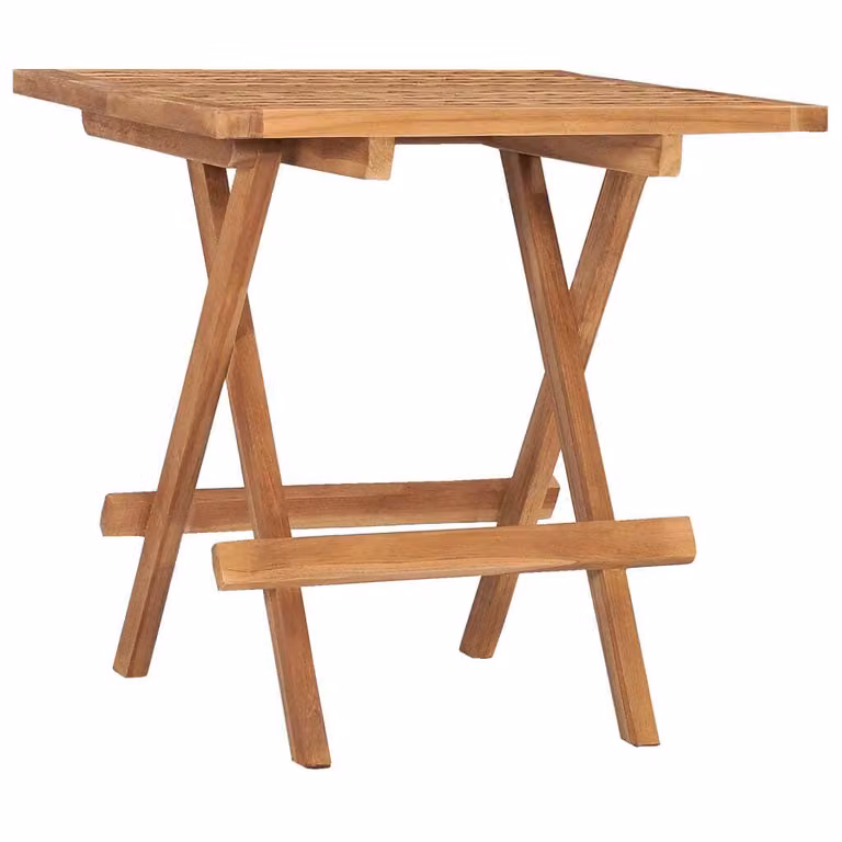 The Living Store Tavolo da giardino pieghevole 50x50x50 cm in legno massiccio di teak