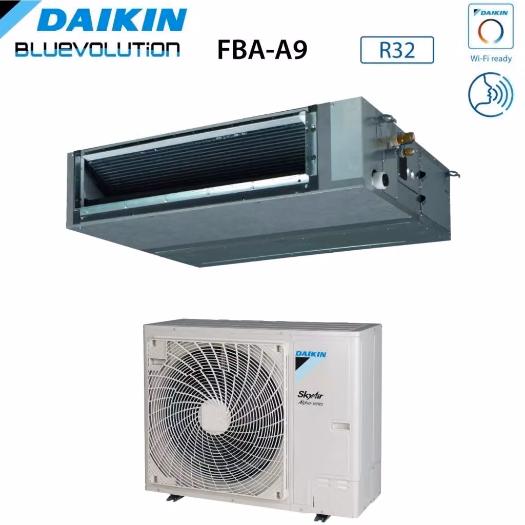 Climatizzatore Canalizzato Daikin Bluevolution FBA100A + RZAG100NY1 Trifase 36000 Btu Bianco Classe Energetica A++ con Wi-Fi Opzionale – 2