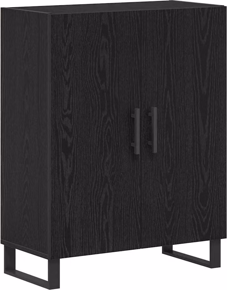 Credenza Rovere Nero 69,5 x 34 x 90 cm Legno multistrato
