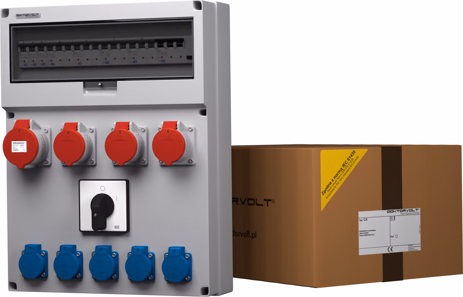 Distributore di potenza GR-S/FI 3x16 1x32 5x230V Doktorvolt 6640